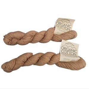 NWT Lion Brand 100% Organic Cotton Yarn lot of 2